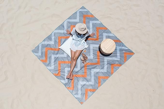 CGEAR Sandlite – Patented Sand-Free Beach Mat – Multi Use Outdoor Camping Mat, Picnic Blanket, Exercise Stretching Mat – Rollup Compact – Great for Families