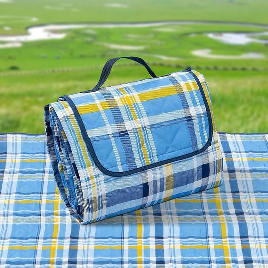 Picnic Blanket, Outside Baby Blanket, 3-Layer Picnic Mat for Camping, 59"x79" Extra Large Waterproof Sand Proof Camping Blanket, Lightweight Folding Portable Travel Blanket Wipable