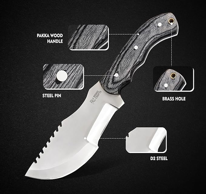 Handmade Tracker Knife-Hunting Knife-Fixed Blade Knife-Tactical Knife-Outdoor Camping Knife With Sheath Bushcarfting, Survival