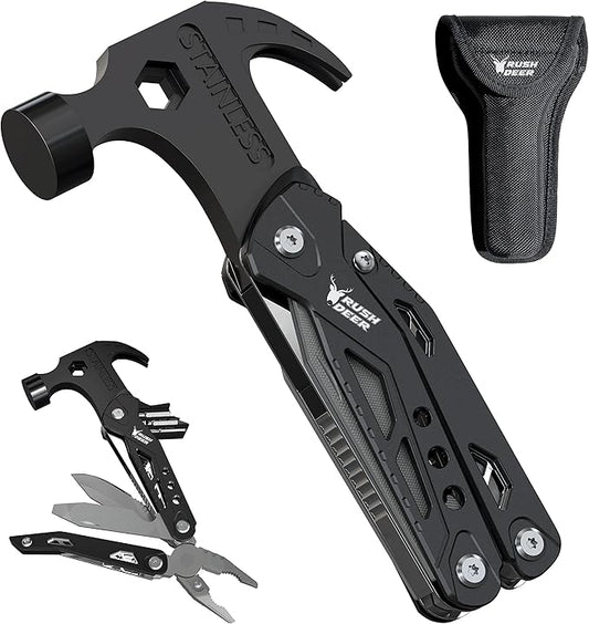 Gifts for Men Dad,14 in 1 Hammer Multitool Pliers Bottle Opener Screwdrivers,Camping Survival Gear,Cool Gadgets for Hiking Outdoor,Anniversary Birthday Gifts Christmas Stocking Stuffers for Men Boys