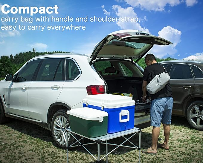 iClimb Super Easy Assemble Folding Cot Ultralight Compact Heavy Duty with Carry Bag for Adults Camping Backpacking (Grey)