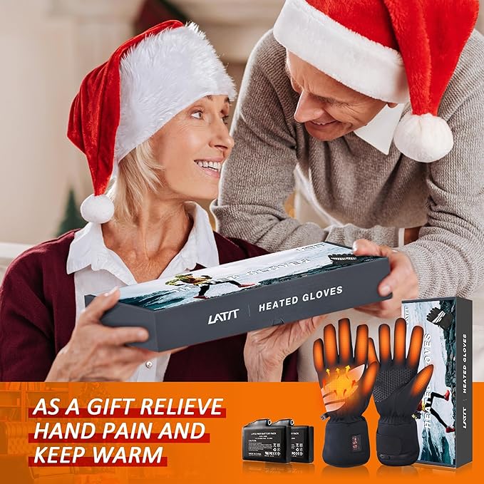 Heated Glove Liners, Rechargeable Electric Battery Operated Heated Gloves for Men Women Thin Hand Warmers for Work Skiing Hunting Fishing Arthritis