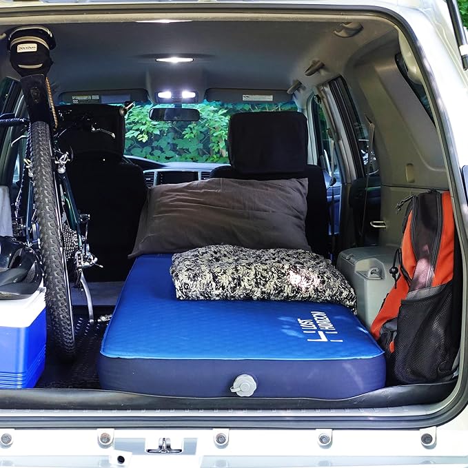 LOSTHORIZON Air & Foam Camping Mattress, Self-Inflating Sleeping Pad, 4.5" Thick, with Air Pump, Cot