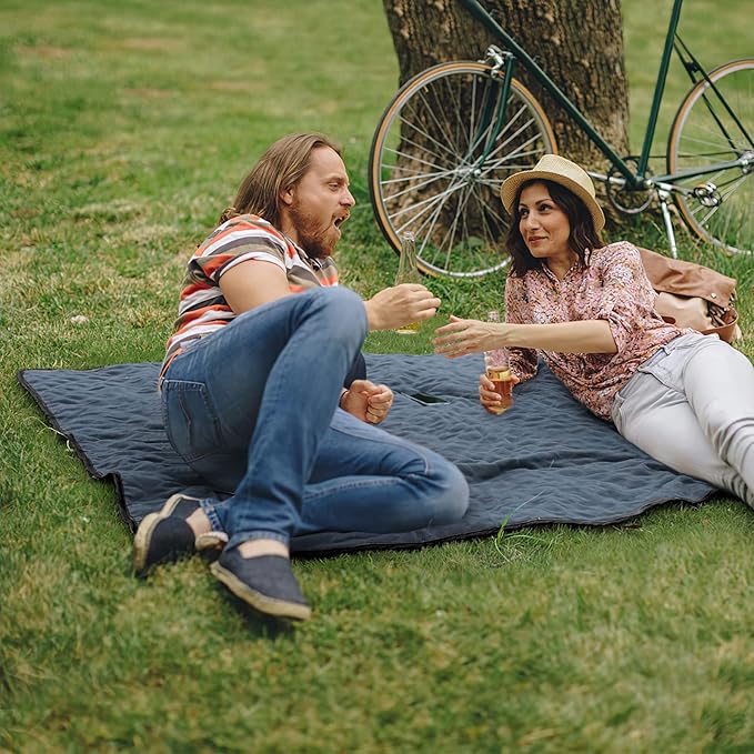 Bessport Camping Blanket Warm & Lightweight-800g, Quilted with Extra Thick Fleece Throw Blanket, Great for Camping, Outdoors, Hiking, Beach