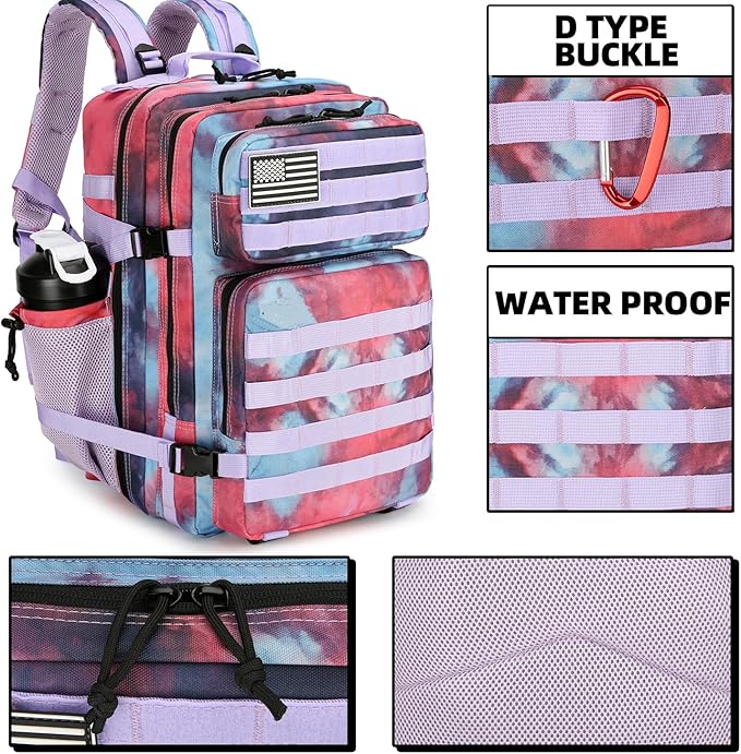 Military Tactical Backpack for Men and Women 45L Army 3 Day Assault Pack Dag with Molle Bag Rucksack