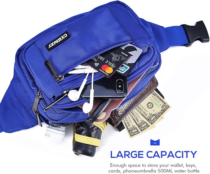 CXWMZY Fanny Packs For Women & Men Waist Pack Hip Bum Bag with Multi-Pockets Large Capacity Waterproof Casual Bum Bag for Disney Traveling Casual Cycling Running Hiking