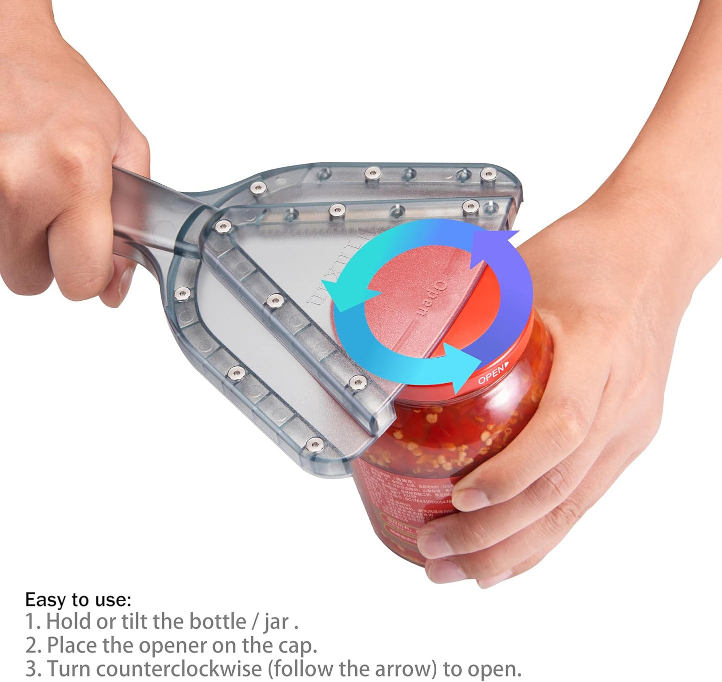 Jar Opener for Weak Hand & Seniors with Arthritis,Easy Twist Off Bottle Caps,Patent | Unique Kitchen Gadgets, Christmas Gifts for Elderly/Women/Men (Pink)