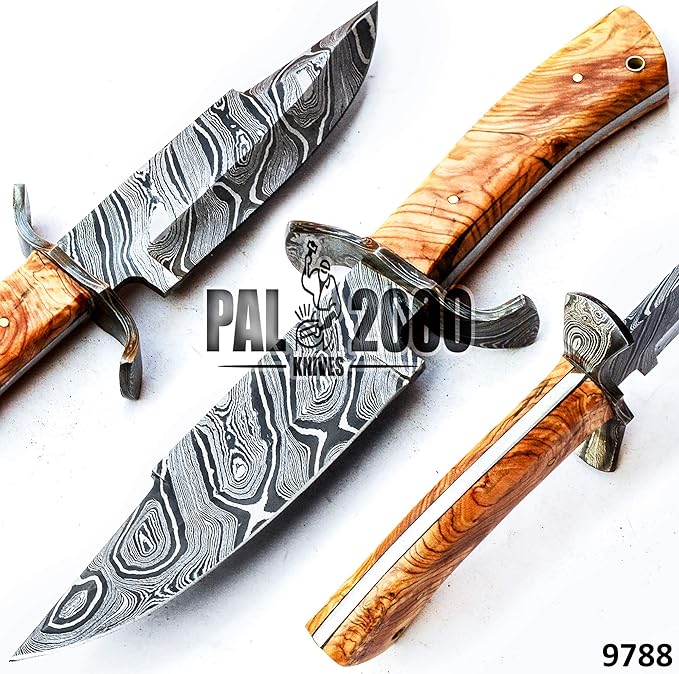 Snmm-9788 - Custom Handmade Damascus Steel Knife - Solid Wood Handle