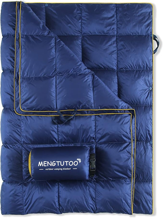 Outdoor Down Blankets Camping Blanket - Extra Puffy,Packable,Waterproof,Lightweight and Warm | Ideal for Outdoor,Travel,Beach,Camping,Stadium,Festivals,Hammock,Backpacking | puffy Camp Quilt