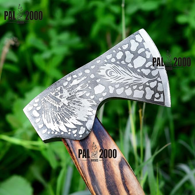 AX-2018 Custom Handmade Viking Hatchet Bearded Axe Head Camping Tomahawk Battle Tool with Sheath