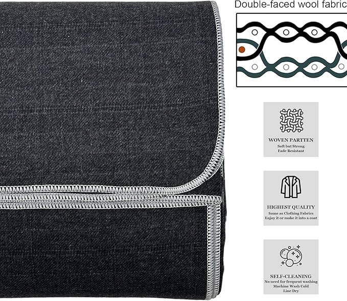 80% Wool Blanket - 5 lbs, Warm, Thick, Washable, Large 60" x 88" Military Camping Blanket, Super Soft - Great for Cold Weather, Camping, Hiking, Outdoors, Home, Survival & Emergency