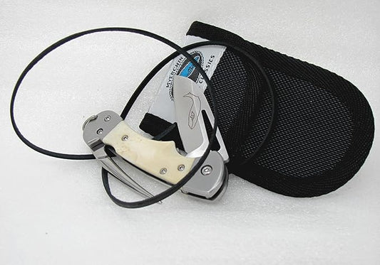 With BONUS LEATHER STRAP AF377 Generation 2 Bone Handle Crew Professional Rigging Knife With BONUS Leather Lanyard Strap