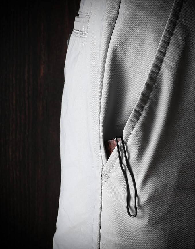 Knife Kage Front Flipper Knife,M390 Stonewashed Pikal Knife,Titanium Handle Pocket Knife Outdoor Folding Knife with Leather Sheath(Black & Leather Sheath)