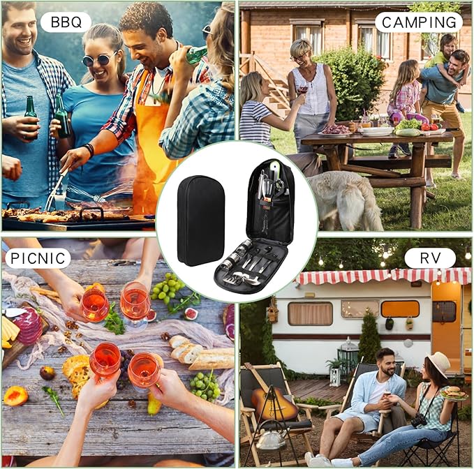 Camping Cooking Utensils Set - Camping Kitchen Equipment, Compact and Portable Camper Accessories, Perfect for Travel, Picnic, RV, Camping, BBQ, Party