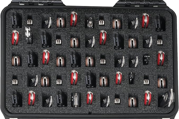 Case Club 55 Folding Knife Case - Hard Sided Travel and Storage Organizer Case fits a Variety of Folding Knives, Swiss Army Knives, Butterfly Knives & More in a Lockable Rugged Case