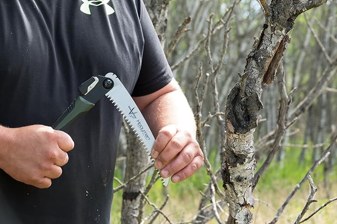 Hooyman MegaBite Handsaw and Hunter’s Combo Bone Saw with Heavy Duty Construction, High Carbon Steel Blade, Impulse Hardened Teeth, and Ergonomic Over-Molded Handle for Camping, Hunting, and Outdoors