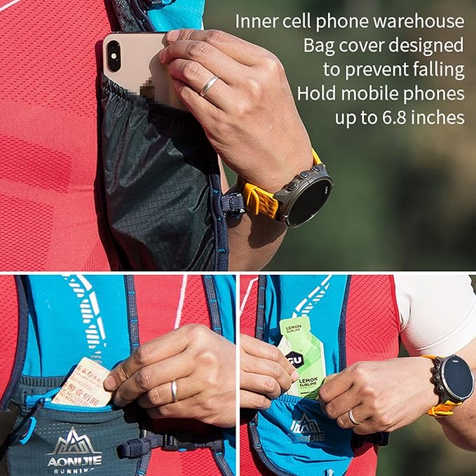 AONIJIE Running Hydration Vest Backpack for Women and Men Lightweight Trail Running Pack Outdoors Trail Race Hiking 5L