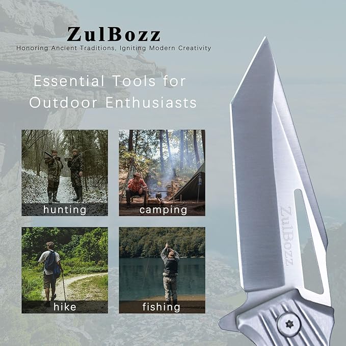 Pocket Knife - EDC, Tactical Knife with Clip, Folding Knife for Camping Hiking, Home Improvements, Spring Assisted Knife, Survival Knife for Emergency Rescue Situations,Gifts for Men & Women