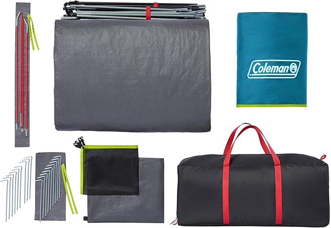 Coleman 4-Person Dark Room Skydome Camping Tent, Blue