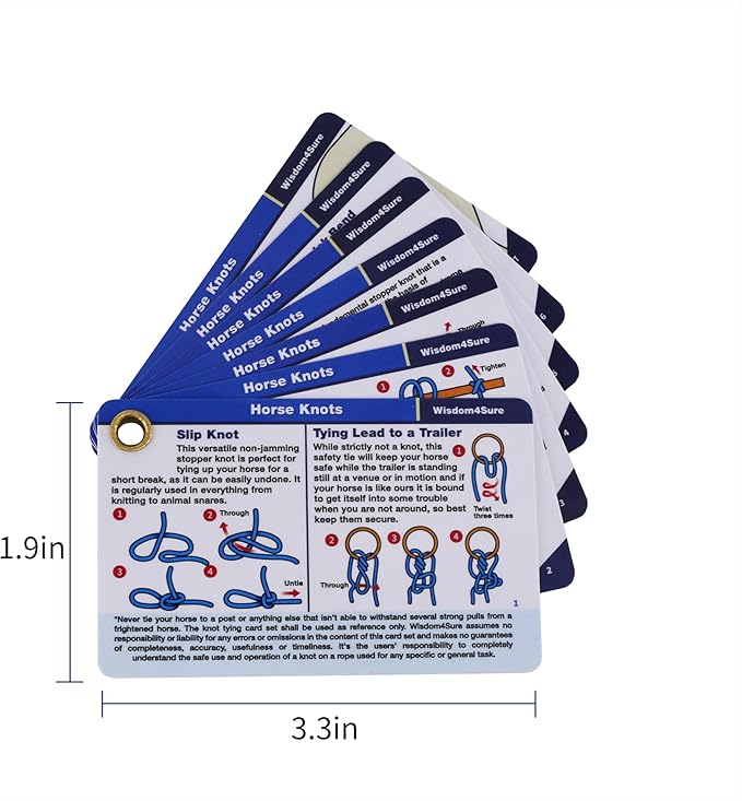 Harrison Howard Wisdom4Sure Comprehensive Knot Card Collection Horse, Outdoor, and Climbing Knots Card Set Waterproof Knot Tying Cards Ultimate Knot Guides