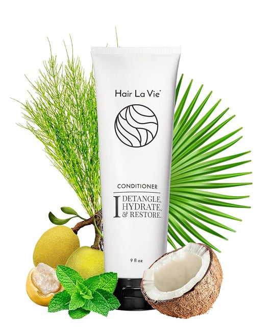 Hair La Vie Hair Conditioner for Damaged Hair Dry Hair - Conditioner for Women - Sulfate Free Conditioner to Hydrate, Detangle, and Restore Hair Health - 9 fl oz.