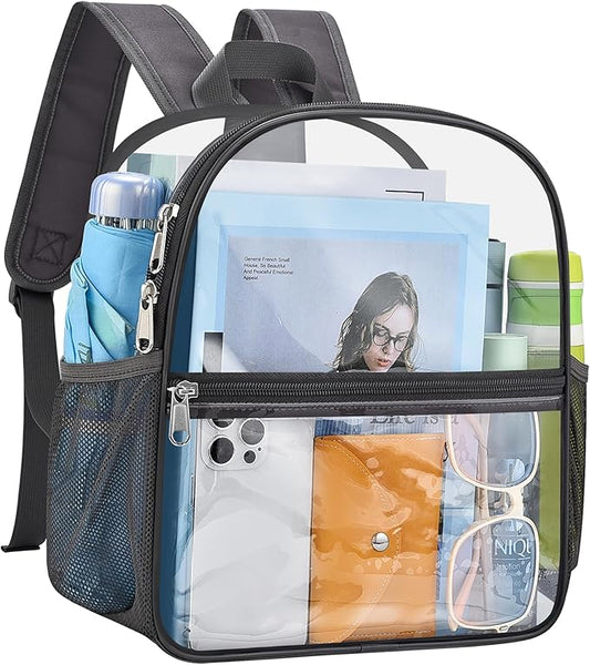 USPECLARE Clear Backpack for Stadium Approved 12×6×12, Water proof Clear Bag for Stadium Events and Concert Work Sport Event
