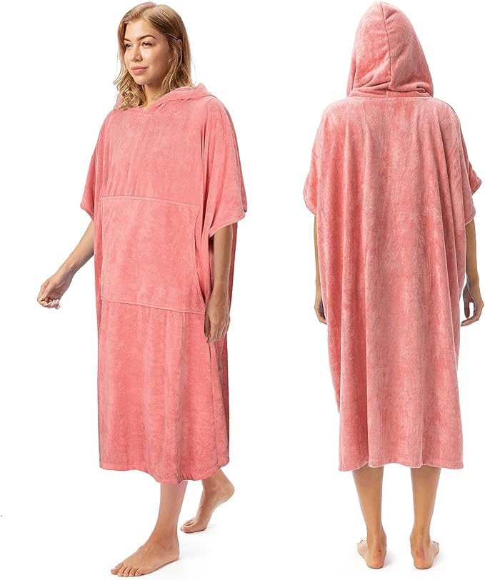 Catalonia Surf Poncho Changing Towel Robe for Adults Men Women, Water Absorbent Wetsuit Change Poncho for Surfing Swimming