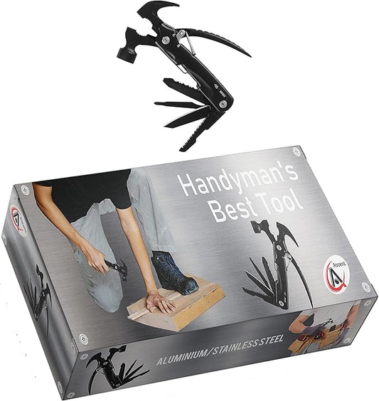 Ascent Handyman DIY Gift Tool Hammer Pliers 8 in 1 Multitool Gift Boxed, Handy Pocket Knife Screwdriver Saw For Camping Fishing Hiking Hunting - Gift Idea for Father, Men, Boyfriend, Women