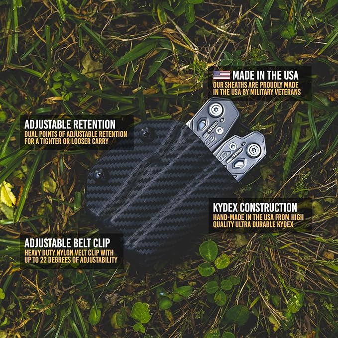 Clip & Carry Kydex Multitool Sheath for Gerber Truss ~ Made in USA (Multi-Tool not Included) Multi Tool Holder Holster