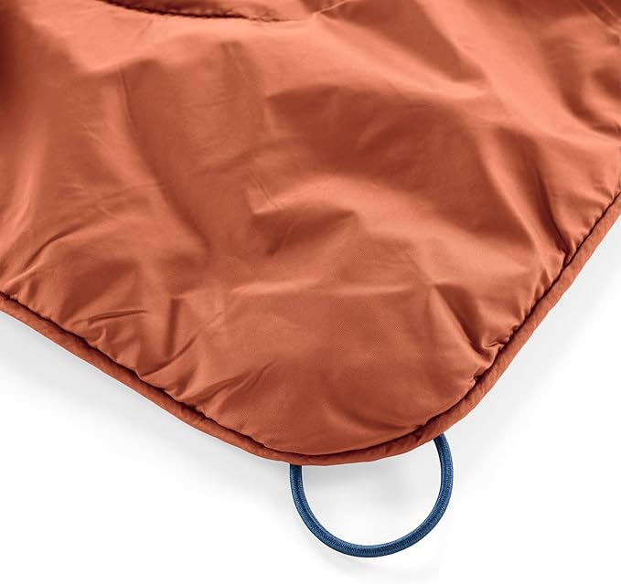 Huzi Infinity Travel - Packable Blanket - Puffy - for Travel Outdoor Picnic Trip Camping Beach - 57 x 38 (Terracotta)