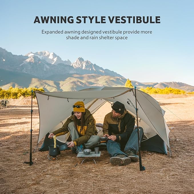 Naturehike Mongar UL 1/2Person Backpacking Tent,15D Nylon Waterproof Ultralight 1-2 Person Tent with Footprint