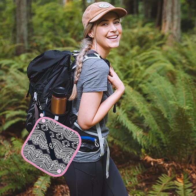 2PCS Pee Cloth Silver Infused for Women Hiking, Pee Rag for Female Peeing Outdoor,Camping Reusable Toilet Paper,Hygienic Urination Solution for Travel