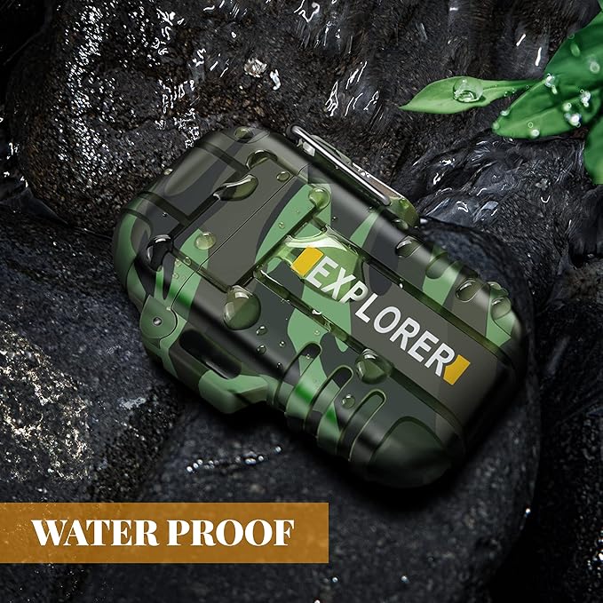 Torch Lighter, Double Jet Flame, Waterproof, Windproof, Refillable Butane Gas Lighters for Survival, Camping, Hiking, Grill