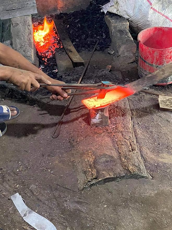 Decor Kukri Hand Forged Khukuri Blade, Full Tang Nepal Made Decorative Genuine British Kukri Knife Khukri Just For Décor Gift & Home Decoration 16" Kukri With Stand