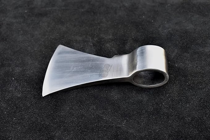 Hand Forged Axe Head Campaing Hatch Tomahawk Axe, Huntsman Throwing Camping & Battle Axe (Silver)