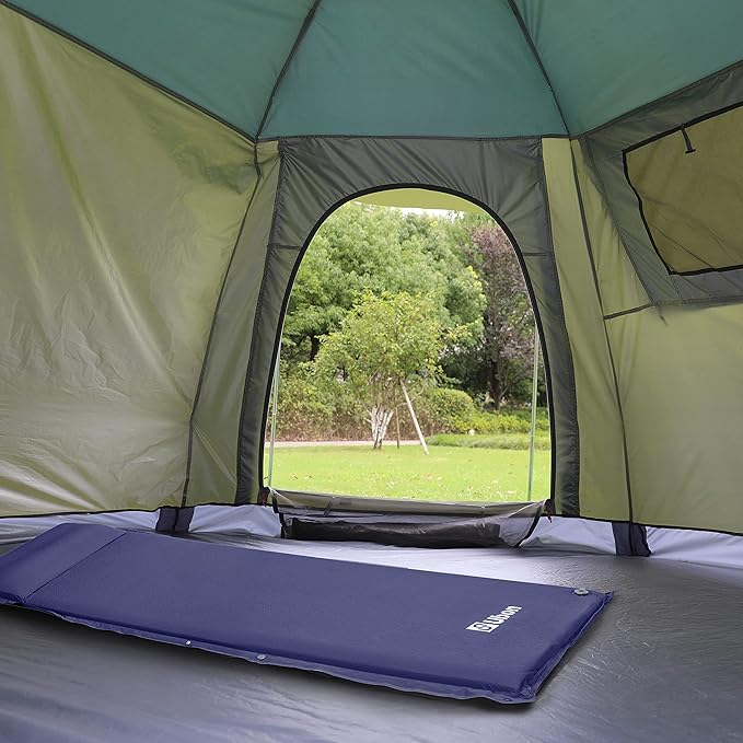 Ubon Self Inflating Sleeping Pad with Pillow for One People Fast Inflating Camping Mat 2 Inch Camping Mattress for Camping Hiking and Backpacking - Navy