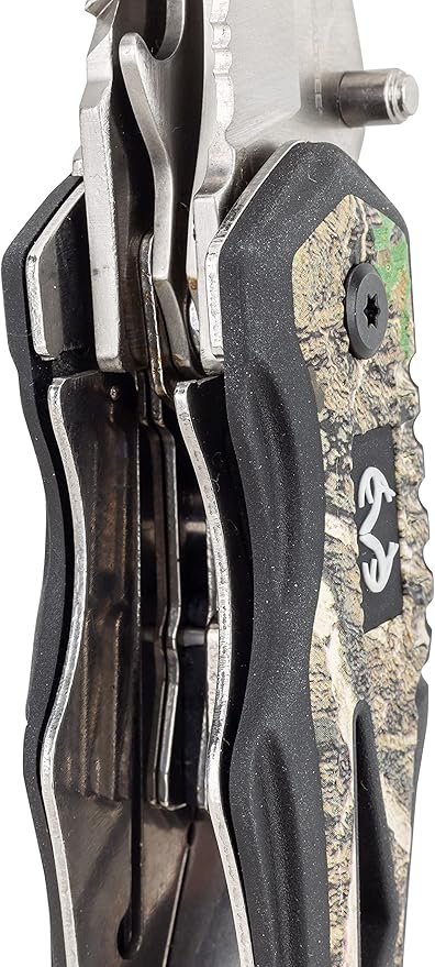 Multi Tool 10-in-1 Camo Folding Knife, Full Size Pliers Spring Loaded, 3-Inch Blade, Bottle Opener, Screwdriver, Saw, Wire Cutter, Glass Break, Cut Wood, Rope, Camping, Outdoors - 630049ECE