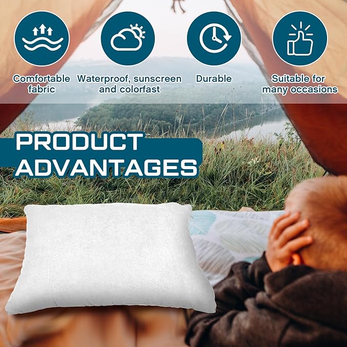 Soaoo 3 Pcs Camping Pillow Inflatable Compressible Memory Foam Foldable Travel Pillow Packable Pillow with Storage Bag for Adult Kid Backpacking Sleeping Traveling Hiking Car Essential Gear (Gray)