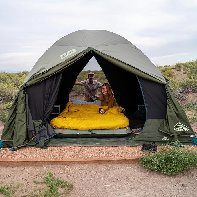 Kelty Daydreamer 4P + 6P Camping Tent, Blackout Fabric, Interior Light Diffusing Gear Loft, Standing Height, PFAS Free