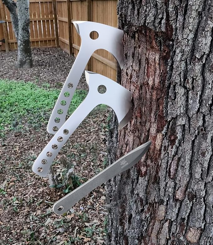 Throwing Axes- 6 Pack, 10.2" Tomahawk Axe, Full Tang with Sheath Stainless Steel Throwing Hatchet, Great for Recreation and Competition