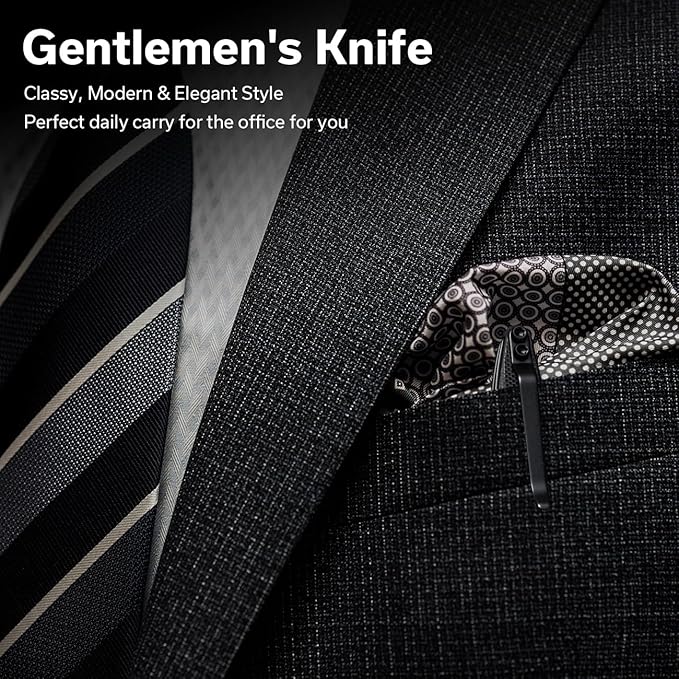 SENCUT Small Pocket Knife for Men, Front Flipper knife for EDC, Jubil Folding Knives with 2.95 inches D2 blade, G10 Handle with Liner Lock, Slim Gentleman’s knives for Gift (Black)