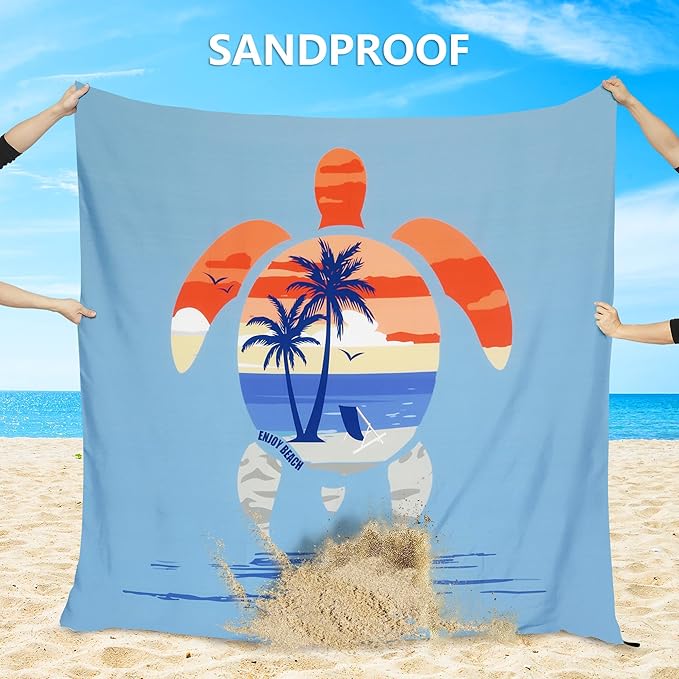 AISPARKY Beach Blanket Waterproof Sandproof Extra Large Beach Mat Quick Drying Outdoor Picnic Durable Portable Blanket for Travel Camping Hiking Beach Festival Picnic