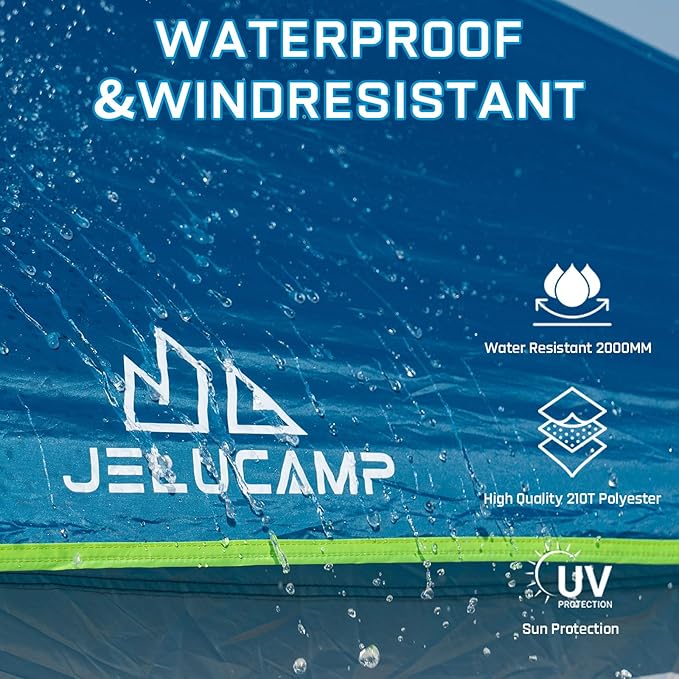 SUV Tents for Camping 6 Person Waterproof, Car Family Camping Tent with Tailgate Attachment for SUV, Jeep, Truck with Cap, Easy Setup Large Tent for Outdoor Camping