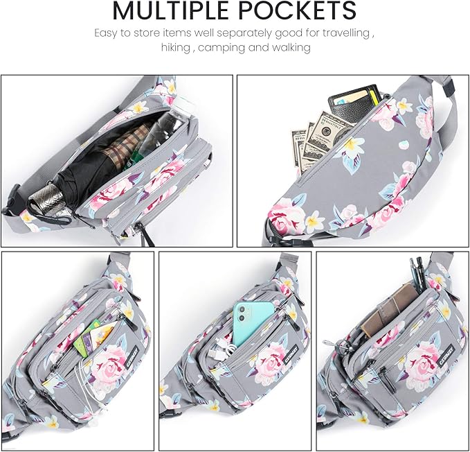 CXWMZY Fanny Packs For Women & Men Waist Pack Hip Bum Bag with Multi-Pockets Large Capacity Waterproof , for Disney Traveling Casual Cycling Running Hiking