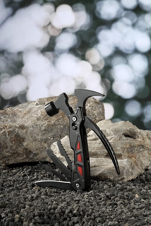 KA-69 14-in-1 Multitool with Safety Locking, Professional Stainless Steel Multitool Pocket Hammer, Flathead Screwdriver,Fish Scaler, Bottle Opener,Apply to Survival,Camping, Hunting and Hiking