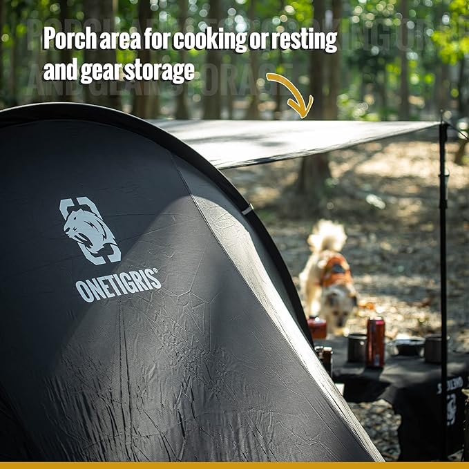 OneTigris COMETA Camping Tent, Detachable Inner Mesh Tent & Portable Carry Bag Included, Easy Setup, Waterproof Windproof Tunnel Tent for Outdoors Camping Canoeing Beach Travel Picnic