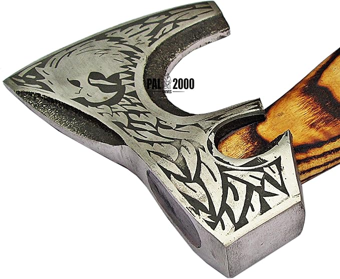 AX-9884 Hatchet Valhalla Tomahawk Handmade Viking Camping Axe with Sheath
