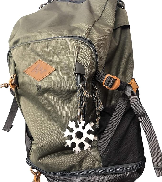 Stocking Stuffers Gifts for Men, 2-Pack Snowflake Multi-Tool 18-in-1, Screwdriver, Bottle opener, Outdoor Wrench Multi-tool, Best Gifts for Husband Men Boyfriend Boys