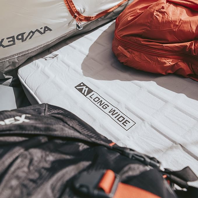 AMPEX Camp Bed Self Inflating | Camping Mattress, Sleeping Pad for Camping, Backpacking, Inflatable Camping Bed for Backpacking Gear (Long/Wide Size)