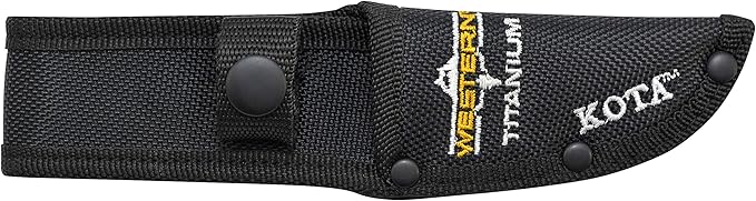 Camillus Western Kota Durable Rust&Corrosion-Resistant 420 Stainless Steel Hunting Hiking Fishing Full Tang Fixed Blade Knife with Protective Sheath